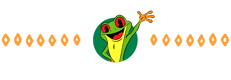 a close up of a frog waving her hand